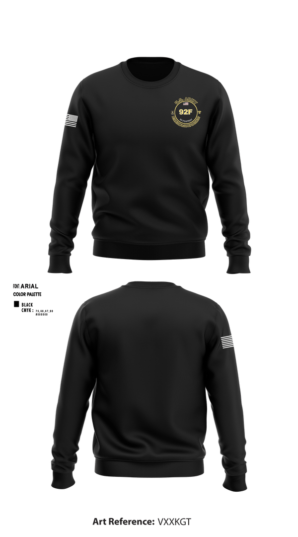 Crew Neck Sweatshirt, 1-7 ADA D BATTERY, Army, Teamtime, Team time, sublimation, custom sports apparel, team uniforms, spirit wear, spiritwear, sports uniforms, custom shirts, team store, custom team store, fundraiser sports, apparel fundraiser