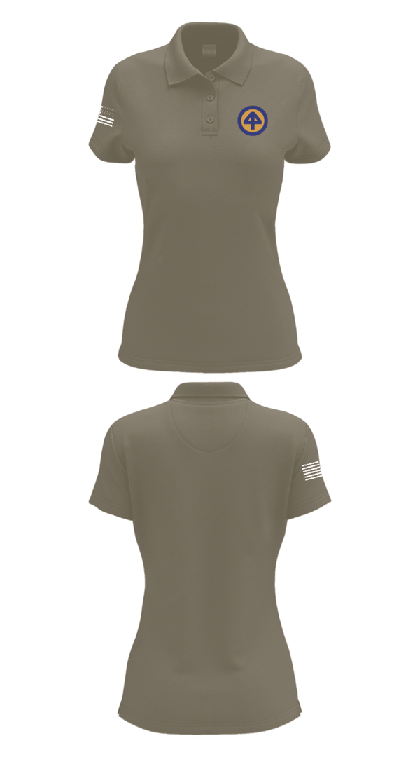 Women's Short Sleeve Performance Polo, A CO 2-113th, Army, Teamtime, Team time, sublimation, custom sports apparel, team uniforms, spirit wear, spiritwear, sports uniforms, custom shirts, team store, custom team store, fundraiser sports, apparel fundraiser
