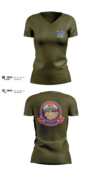 1-501st 55201382 Women's Short Sleeve V-neck Shirt - 1