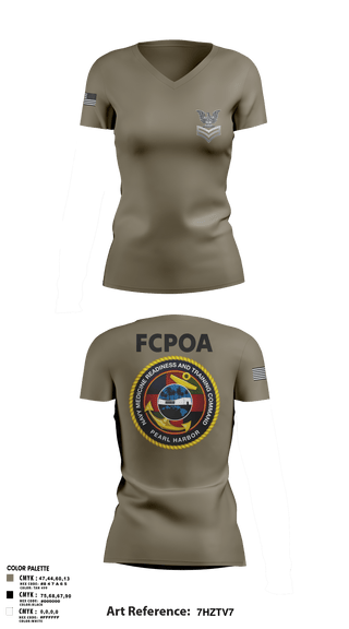 Women's Short Sleeve Vneck Shirt, NMRTC-PH FCPOA, Navy, Teamtime, Team time, sublimation, custom sports apparel, team uniforms, spirit wear, spiritwear, sports uniforms, custom shirts, team store, custom team store, fundraiser sports, apparel fundraiser