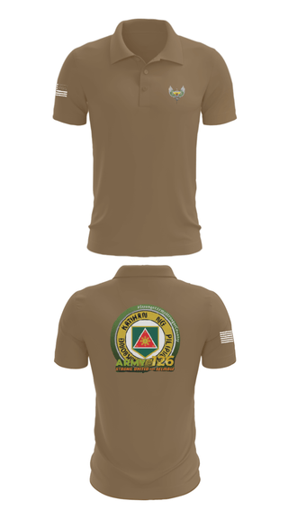 Short Sleeve Performance Polo, 51st Combat Engineers, Army, Teamtime, Team time, sublimation, custom sports apparel, team uniforms, spirit wear, spiritwear, sports uniforms, custom shirts, team store, custom team store, fundraiser sports, apparel fundraiser