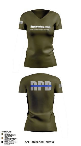 Women's Short Sleeve Vneck Shirt, Roanoke SWAT, Police, Teamtime, Team time, sublimation, custom sports apparel, team uniforms, spirit wear, spiritwear, sports uniforms, custom shirts, team store, custom team store, fundraiser sports, apparel fundraiser