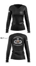 112th Signal Jumpmaster 13242018 Women's Long Sleeve V-neck Shirt - 1