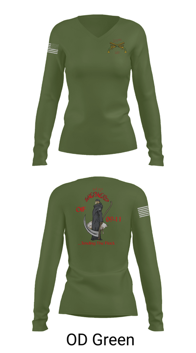 217th MP CO 3rd platoon Iraq 09-10 88609784 Women's Long Sleeve V-neck Shirt - 57