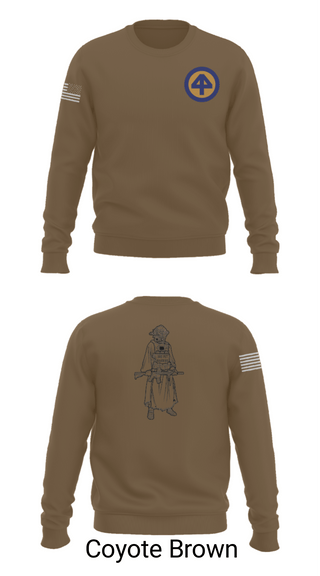 Crew Neck Sweatshirt, A Co 1/1-114thA Co 1-114th INF, Army, Teamtime, Team time, sublimation, custom sports apparel, team uniforms, spirit wear, spiritwear, sports uniforms, custom shirts, team store, custom team store, fundraiser sports, apparel fundraiser