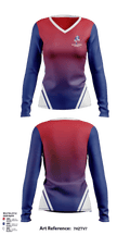 Boston Patriots Football & Cheerleading 37651990 Women's Long Sleeve V-neck Shirt - 1