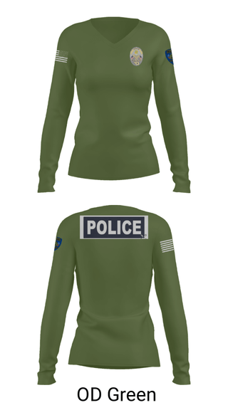 Women's Long Sleeve Vneck Shirt, Miami Police Department, Police, Teamtime, Team time, sublimation, custom sports apparel, team uniforms, spirit wear, spiritwear, sports uniforms, custom shirts, team store, custom team store, fundraiser sports, apparel fundraiser