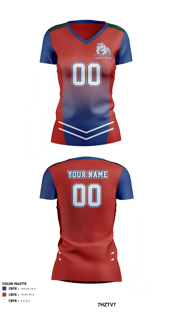 Women's Short Sleeve Vneck Shirt, Tougaloo College Volleyball, Women's Volleyball, Teamtime, Team time, sublimation, custom sports apparel, team uniforms, spirit wear, spiritwear, sports uniforms, custom shirts, team store, custom team store, fundraiser sports, apparel fundraiser