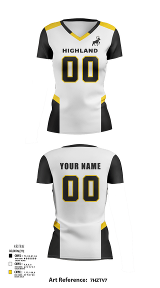 Women's Short Sleeve Vneck Shirt, Highland High School Volleyball, Women's Volleyball, Teamtime, Team time, sublimation, custom sports apparel, team uniforms, spirit wear, spiritwear, sports uniforms, custom shirts, team store, custom team store, fundraiser sports, apparel fundraiser
