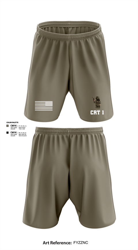Athletic Shorts With Pockets, CRT 1, Army, Teamtime, Team time, sublimation, custom sports apparel, team uniforms, spirit wear, spiritwear, sports uniforms, custom shirts, team store, custom team store, fundraiser sports, apparel fundraiser