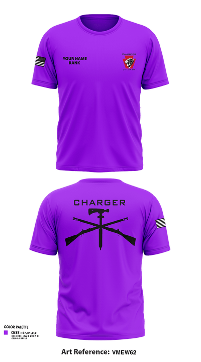Charger Co. / 2-112th Infantry Battalion 37738588 Short Sleeve Performance Shirt - 5