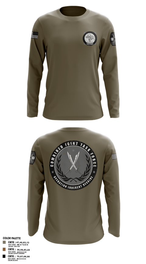 Long Sleeve Performance Polo, 65th FAB, Army, Teamtime, Team time, sublimation, custom sports apparel, team uniforms, spirit wear, spiritwear, sports uniforms, custom shirts, team store, custom team store, fundraiser sports, apparel fundraiser