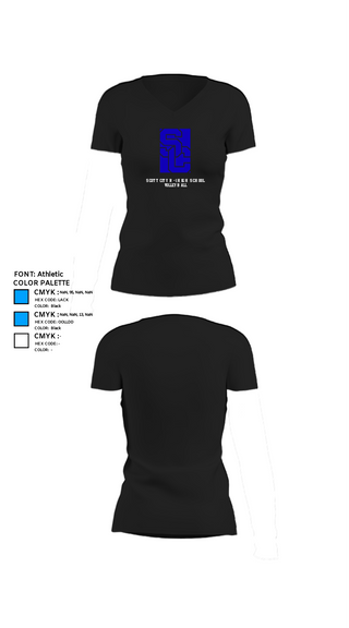 Women's Short Sleeve Vneck Shirt, Scott City R-1 High School Volleyball, Women's Volleyball, Teamtime, Team time, sublimation, custom sports apparel, team uniforms, spirit wear, spiritwear, sports uniforms, custom shirts, team store, custom team store, fundraiser sports, apparel fundraiser