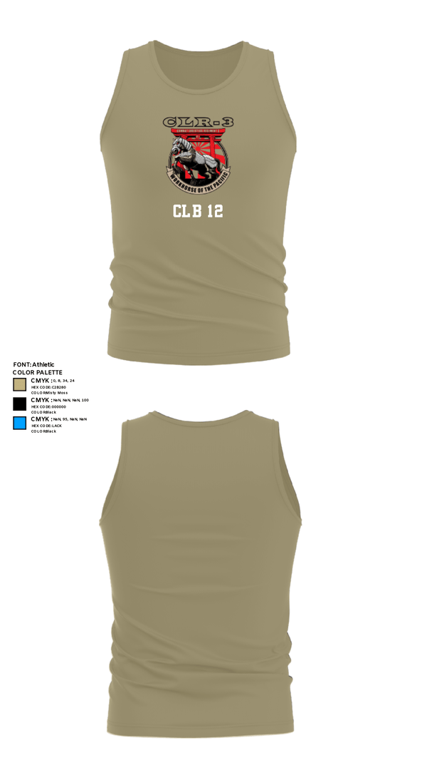Tank Top, CLB 12, Marines, Teamtime, Team time, sublimation, custom sports apparel, team uniforms, spirit wear, spiritwear, sports uniforms, custom shirts, team store, custom team store, fundraiser sports, apparel fundraiser