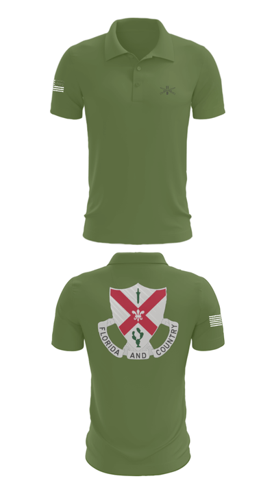 C Co 1-124 Rifle Company 57736053 Short Sleeve Performance Polo - 45