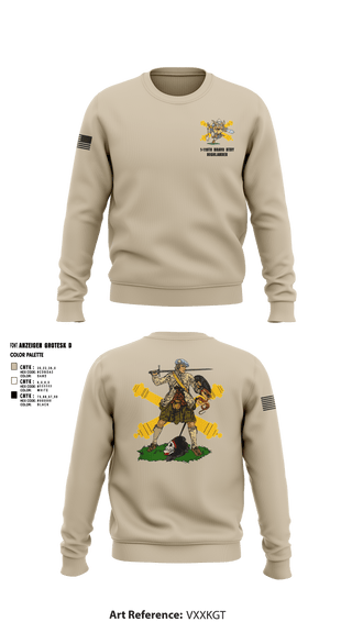 Crew Neck Sweatshirt, Bravo 1-119th FA, , Teamtime, Team time, sublimation, custom sports apparel, team uniforms, spirit wear, spiritwear, sports uniforms, custom shirts, team store, custom team store, fundraiser sports, apparel fundraiser
