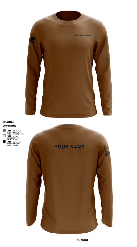Long Sleeve Performance Shirt, 332 EMXS/AMMO, Air Force, Teamtime, Team time, sublimation, custom sports apparel, team uniforms, spirit wear, spiritwear, sports uniforms, custom shirts, team store, custom team store, fundraiser sports, apparel fundraiser