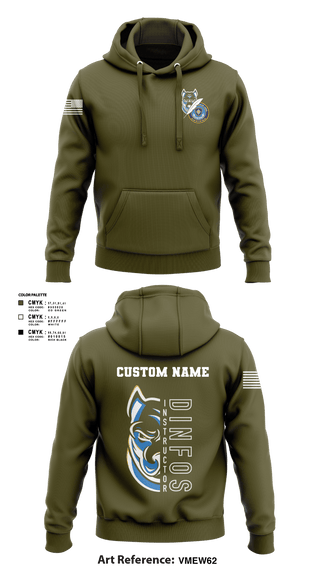 Hoodie, DINFOS (Defense Information School), Army, Teamtime, Team time, sublimation, custom sports apparel, team uniforms, spirit wear, spiritwear, sports uniforms, custom shirts, team store, custom team store, fundraiser sports, apparel fundraiser