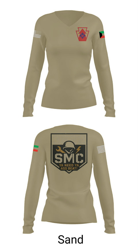 Women's Long Sleeve Vneck Shirt, 3622 SMC, , Teamtime, Team time, sublimation, custom sports apparel, team uniforms, spirit wear, spiritwear, sports uniforms, custom shirts, team store, custom team store, fundraiser sports, apparel fundraiser