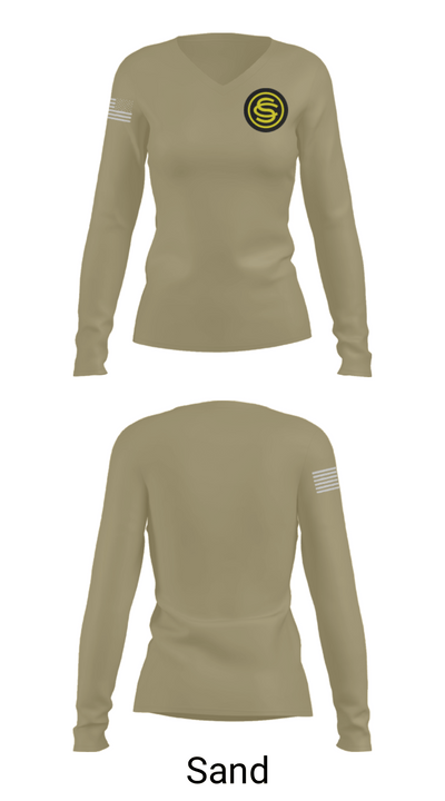 OCS 117th RTI 76770798 Women's Long Sleeve V-neck Shirt - 92