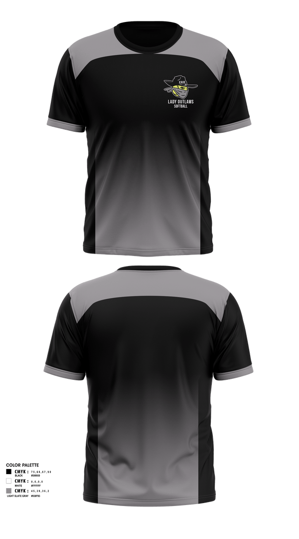 Short Sleeve Performance Shirt, Erie Lady Outlaws, Softball, Teamtime, Team time, sublimation, custom sports apparel, team uniforms, spirit wear, spiritwear, sports uniforms, custom shirts, team store, custom team store, fundraiser sports, apparel fundraiser