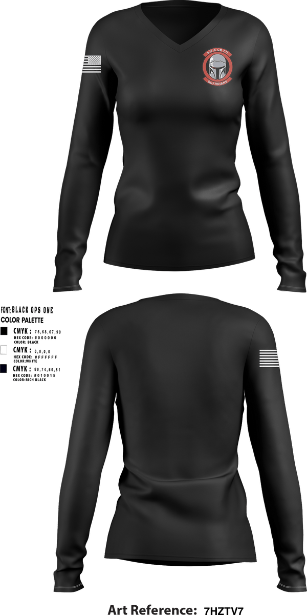 Women's Long Sleeve Vneck Shirt, 637th Chemical Company, National Guard, Teamtime, Team time, sublimation, custom sports apparel, team uniforms, spirit wear, spiritwear, sports uniforms, custom shirts, team store, custom team store, fundraiser sports, apparel fundraiser