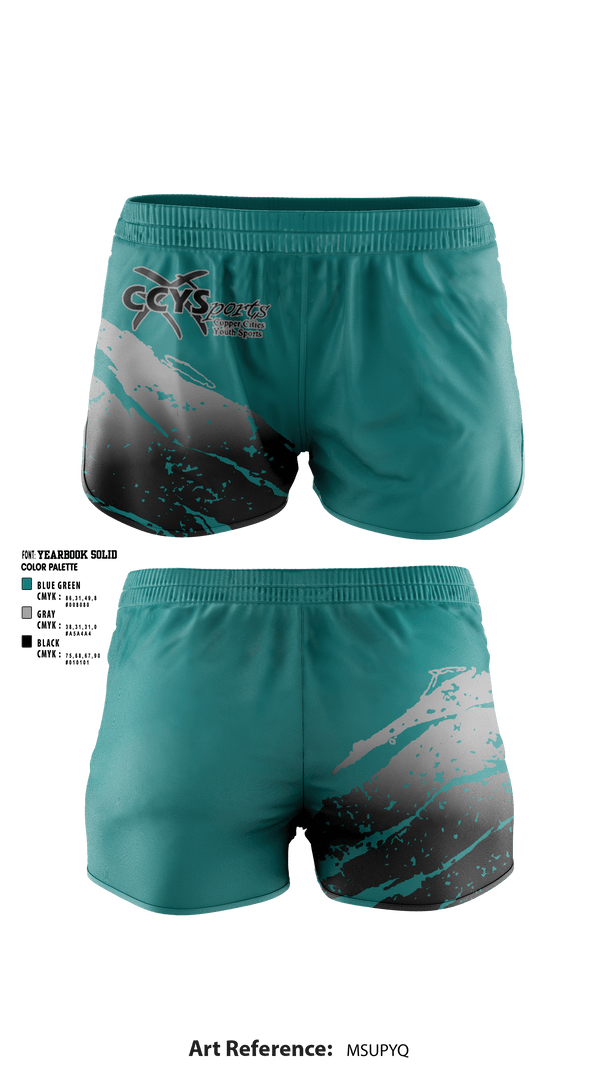 Women's Shorts, Copper Cities Youth Sports, Spirit Store, Teamtime, Team time, sublimation, custom sports apparel, team uniforms, spirit wear, spiritwear, sports uniforms, custom shirts, team store, custom team store, fundraiser sports, apparel fundraiser