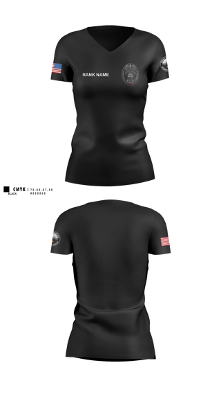 Smoky Mountain Search & Rescue Women's Short Sleeve V-neck Shirt - 3`