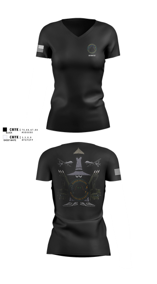 117th Intel Squadron 88574563 Women's Short Sleeve V-neck Shirt - 100