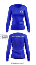 Wheatland youth football and cheer 53677637 Women's Long Sleeve V-neck Shirt - 4