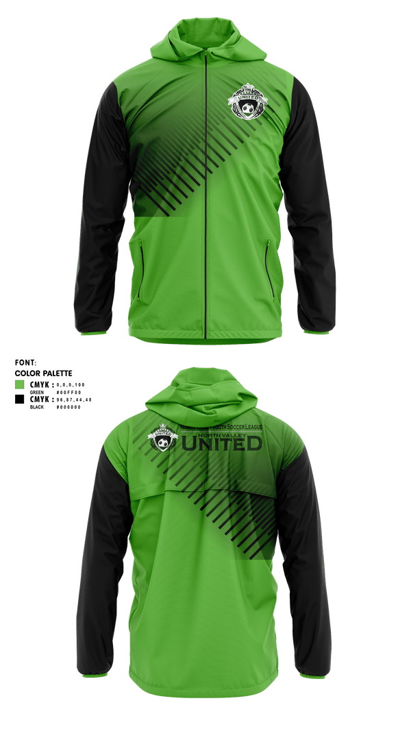 Windbreaker, North Valley Youth Soccer League, Men's Soccer, Teamtime, Team time, sublimation, custom sports apparel, team uniforms, spirit wear, spiritwear, sports uniforms, custom shirts, team store, custom team store, fundraiser sports, apparel fundraiser