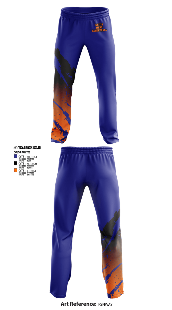 Sweatpants, Exit 8, Men's Basketball, Teamtime, Team time, sublimation, custom sports apparel, team uniforms, spirit wear, spiritwear, sports uniforms, custom shirts, team store, custom team store, fundraiser sports, apparel fundraiser