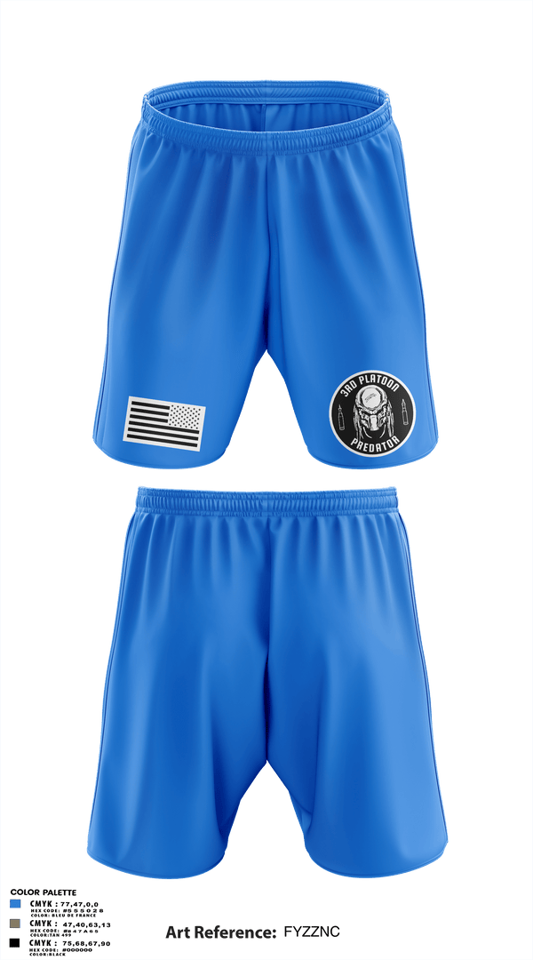 Athletic Shorts With Pockets, 3rd Platoon, Army, Teamtime, Team time, sublimation, custom sports apparel, team uniforms, spirit wear, spiritwear, sports uniforms, custom shirts, team store, custom team store, fundraiser sports, apparel fundraiser