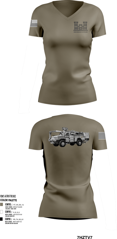 Women's Short Sleeve Vneck Shirt, 82nd Engineer Battalion, Army, Teamtime, Team time, sublimation, custom sports apparel, team uniforms, spirit wear, spiritwear, sports uniforms, custom shirts, team store, custom team store, fundraiser sports, apparel fundraiser