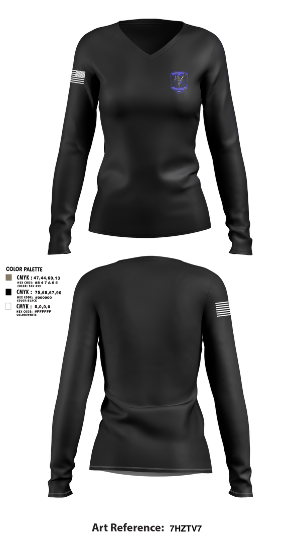 Women's Long Sleeve Vneck Shirt, DISTRICT 1 SECTOR 3, , Teamtime, Team time, sublimation, custom sports apparel, team uniforms, spirit wear, spiritwear, sports uniforms, custom shirts, team store, custom team store, fundraiser sports, apparel fundraiser