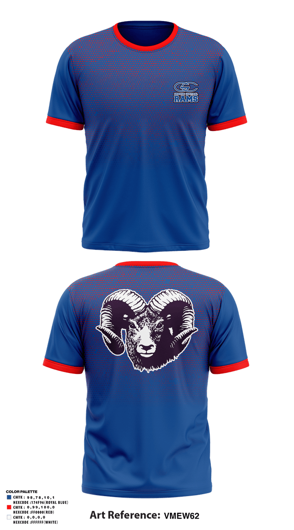 Short Sleeve Performance Shirt, Greene Central Rams, Wrestling, Teamtime, Team time, sublimation, custom sports apparel, team uniforms, spirit wear, spiritwear, sports uniforms, custom shirts, team store, custom team store, fundraiser sports, apparel fundraiser