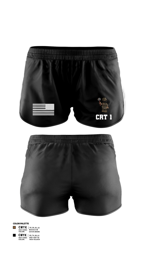 Women's Shorts, CRT 1, Army, Teamtime, Team time, sublimation, custom sports apparel, team uniforms, spirit wear, spiritwear, sports uniforms, custom shirts, team store, custom team store, fundraiser sports, apparel fundraiser
