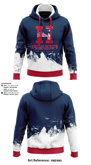 Hoodie, Heritage Patriots Cross Country, Cross Country, Teamtime, Team time, sublimation, custom sports apparel, team uniforms, spirit wear, spiritwear, sports uniforms, custom shirts, team store, custom team store, fundraiser sports, apparel fundraiser