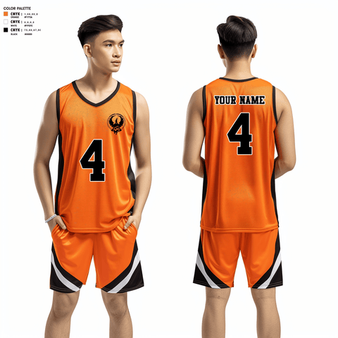 Basketball Uniform, Phoenix Firebirds, Men's Basketball, Teamtime, Team time, sublimation, custom sports apparel, team uniforms, spirit wear, spiritwear, sports uniforms, custom shirts, team store, custom team store, fundraiser sports, apparel fundraiser