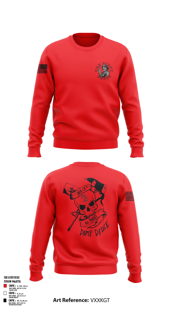 Crew Neck Sweatshirt, 386th ECES/CEF, Fire Department, Teamtime, Team time, sublimation, custom sports apparel, team uniforms, spirit wear, spiritwear, sports uniforms, custom shirts, team store, custom team store, fundraiser sports, apparel fundraiser