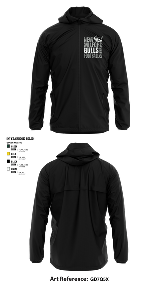 Windbreaker, New Milford Bulls Football And Cheerleading, Football, Teamtime, Team time, sublimation, custom sports apparel, team uniforms, spirit wear, spiritwear, sports uniforms, custom shirts, team store, custom team store, fundraiser sports, apparel fundraiser