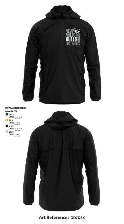 New Milford Bulls Football And Cheerleading 19489077 Windbreaker - 9
