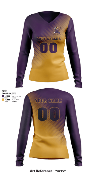 Women's Long Sleeve Vneck Shirt, Lady Eagles, Women's Volleyball, Teamtime, Team time, sublimation, custom sports apparel, team uniforms, spirit wear, spiritwear, sports uniforms, custom shirts, team store, custom team store, fundraiser sports, apparel fundraiser