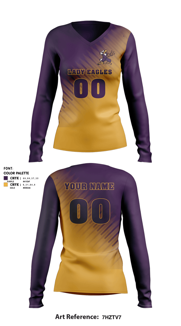 Women's Long Sleeve Vneck Shirt, Lady Eagles, Women's Volleyball, Teamtime, Team time, sublimation, custom sports apparel, team uniforms, spirit wear, spiritwear, sports uniforms, custom shirts, team store, custom team store, fundraiser sports, apparel fundraiser