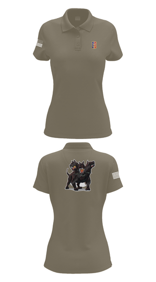 Women's Short Sleeve Performance Polo, 1-174th ADA RGT, , Teamtime, Team time, sublimation, custom sports apparel, team uniforms, spirit wear, spiritwear, sports uniforms, custom shirts, team store, custom team store, fundraiser sports, apparel fundraiser