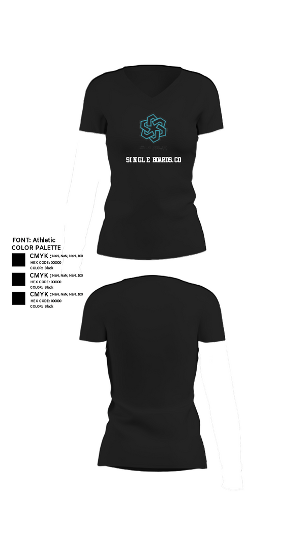 Women's Short Sleeve Vneck Shirt, Single Boards.co, E-Sports, Teamtime, Team time, sublimation, custom sports apparel, team uniforms, spirit wear, spiritwear, sports uniforms, custom shirts, team store, custom team store, fundraiser sports, apparel fundraiser