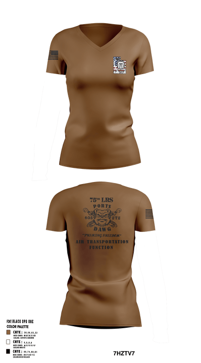 75 LRS 75677251 Women's Short Sleeve V-neck Shirt - 1