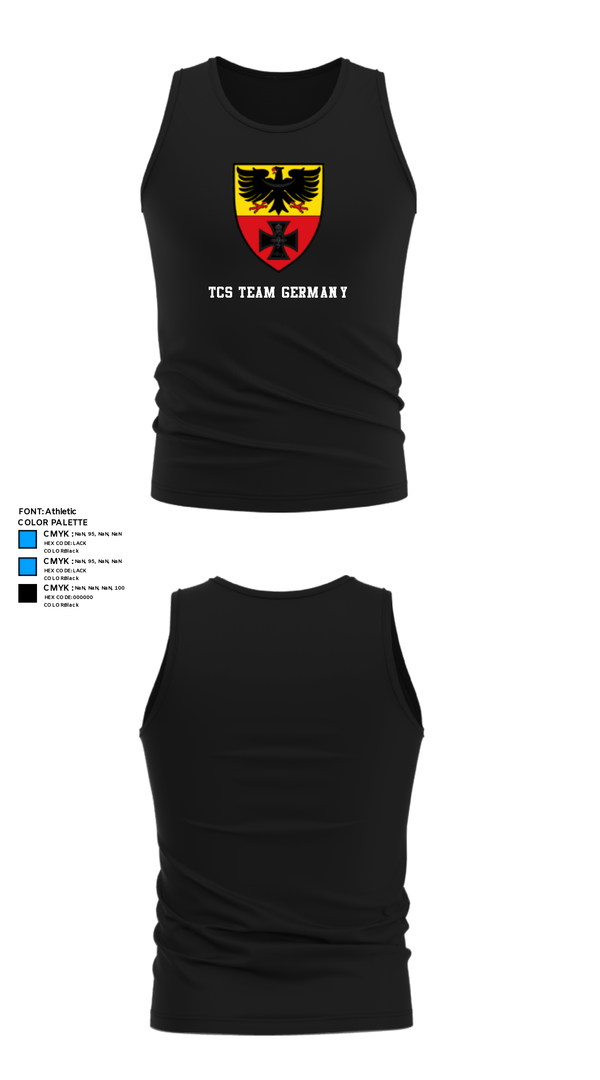 Tank Top, TCS Team Germany, Softball, Teamtime, Team time, sublimation, custom sports apparel, team uniforms, spirit wear, spiritwear, sports uniforms, custom shirts, team store, custom team store, fundraiser sports, apparel fundraiser