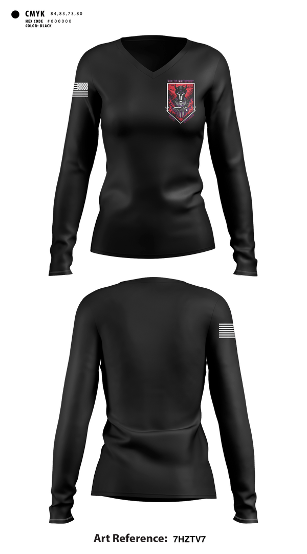 Women's Long Sleeve Vneck Shirt, D Co 2-13th AVN REGT, Army, Teamtime, Team time, sublimation, custom sports apparel, team uniforms, spirit wear, spiritwear, sports uniforms, custom shirts, team store, custom team store, fundraiser sports, apparel fundraiser