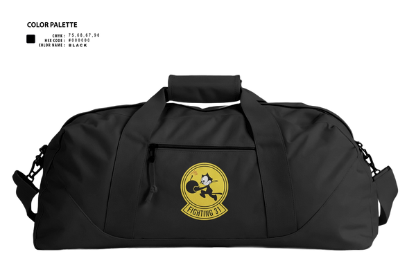 Duffle Bag, VFA-31 THE TOMCATTERS, Navy, Teamtime, Team time, sublimation, custom sports apparel, team uniforms, spirit wear, spiritwear, sports uniforms, custom shirts, team store, custom team store, fundraiser sports, apparel fundraiser